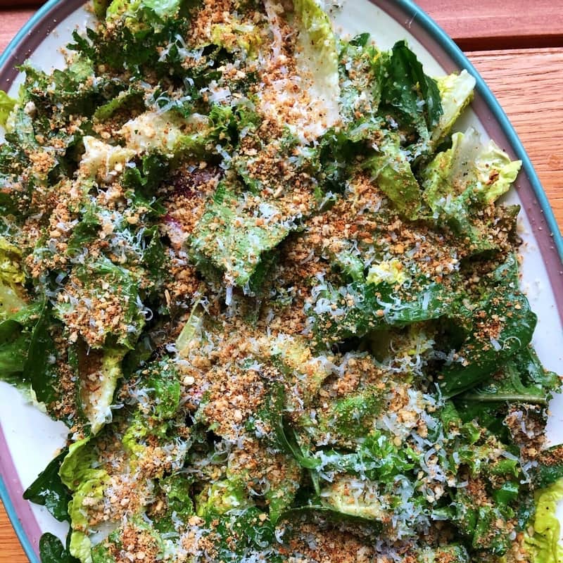 Classic Caesar Salad with Toasted Breadcrumbs Sara Tane